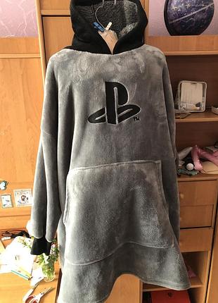 Меховушка, плюшева туника, довга, кофта, худи, 2-4xl. primark. слип, пижама