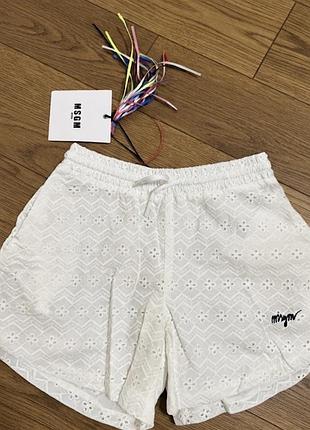 Шорты ажурные белые для девочки msgm новые