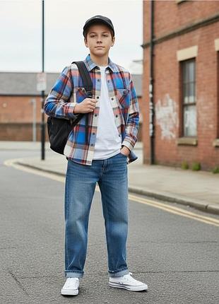 Фирменная фланелевая рубашка в клетку на подростка 11-12 лет j crew crewcuts