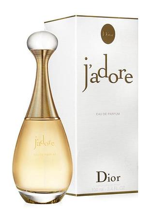 Christian dior j’adore 100 мл парфуми для жінок — витончений квітково-фруктовий аромат з нотами персика, жасмину та ванілі