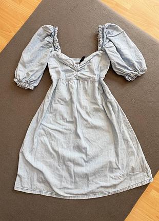 Джинсова сукня h&m, коротка сукня xs, s