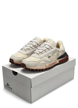 Женские кроссовки lacoste elite active beige