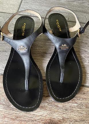 Кожаные сандали coach
