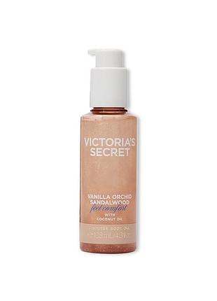 Шимерна олія для тіла з ароматом ванілі victoria's secret vanilla orchid sandalwood shimmer body oil