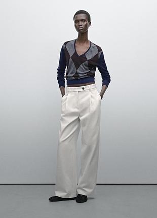 Massimo dutti широкі світлі брюки штани р.38