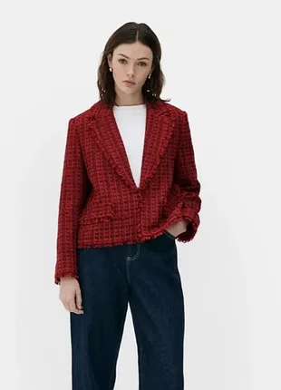 Primark жакет пиджак блейзер букле в стиле old money p.xl