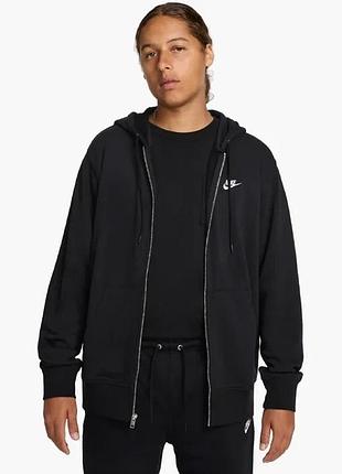 Толстовка чоловіча nike m nk club ft fz black fn3884-010