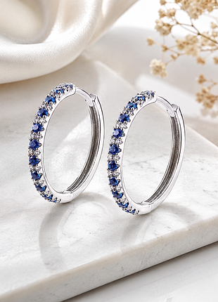 Серьги серебро проба 925 silver_pandora оригинальные стильные кольца