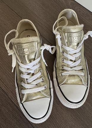 Шкіряні кеди converse, устілка 24,5см, натуральна шкіра
