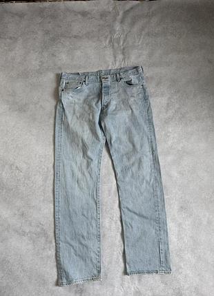 Джинси levi’s levis 501 голубого кольору розмір w36 l32