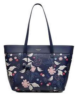 Сумка тоут radley london  painterly floral  принт птицы цветы /15140/