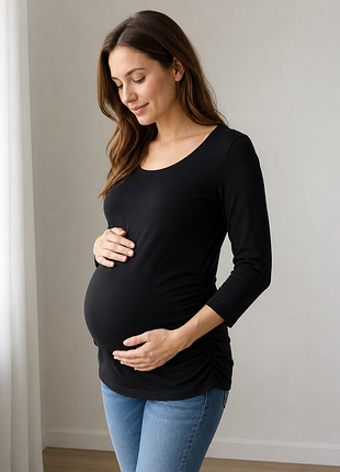 Кофта / лонгслив для беременных h&amp;m mama черный, размер l