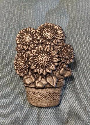 Брошь подсолнечники от birds &amp;blooms