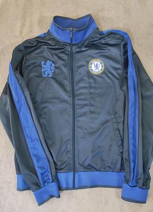 Новая с бирками олимпийка фк челси chelsea track jacket темно-синий с синими лампасами размер l
