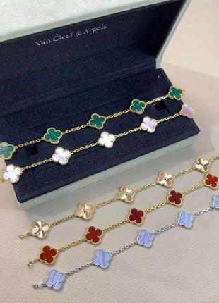 Браслет  van cleef різні кольори камня