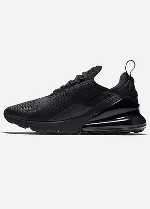 Кроссовки женские мужские nike air max 270 тренировочные текстильные черные повседневные 39-39,5 размер