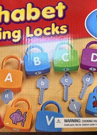 Розвивальна гра lakeshore alphabet learning locks (замочки алфавіт)