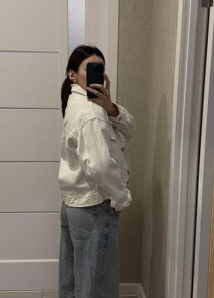 Куртка джинсова біла zara s
