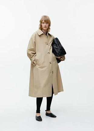 Arket cotton linen coat жіночий плащ тренч бавовна льон cos