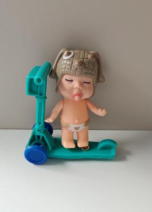 Кукла и самокат, набор лот, мини кукла