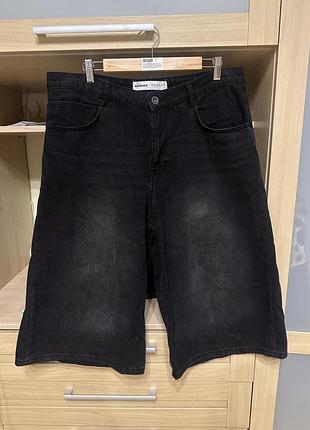 Длинные шорты bershka джинсовые кюлоты бермуды