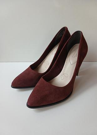 Фирменные замшевые туфли clark's, р.38