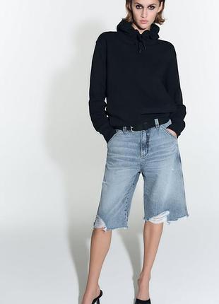 Бермуды из денима zara.