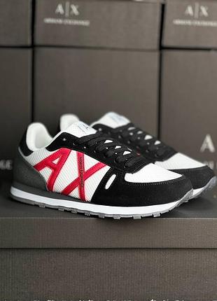 Armani exchange black white red 3