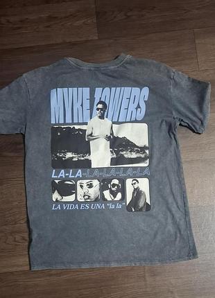 Футболка pull &amp; bear унисекс myke towers