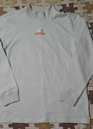 Новий чоловічий лонгслів adidas originals mock neck q1 (розмір l, оверсайз)
