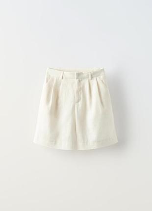 Лляні шорти бермуди zara