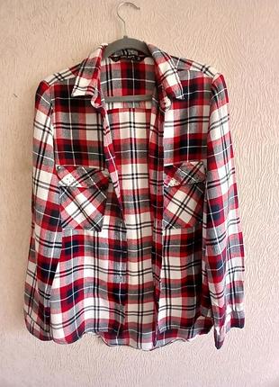 👕 картата сорочка zara basic — розмір s