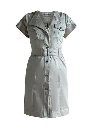 Сукня-сорочка сафарі karen millen міді з поясом, бавовна, s-m розмір