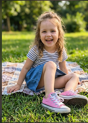 Оригинальные детские кеды converse all star розовые eu 27 / 17 см
