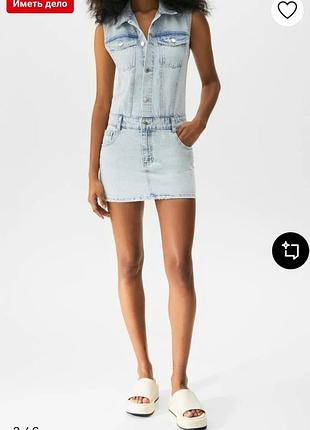 Pull&amp;bear джинсове плаття м 6