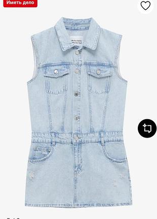 Pull&amp;bear джинсове плаття м 5