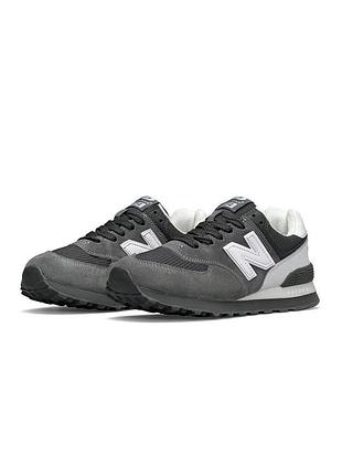 Женские кроссовки new balance ml 574 grey white new