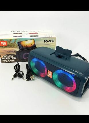 Беспроводная музыкальная колонка с rgb подсветкой и зарядкой
