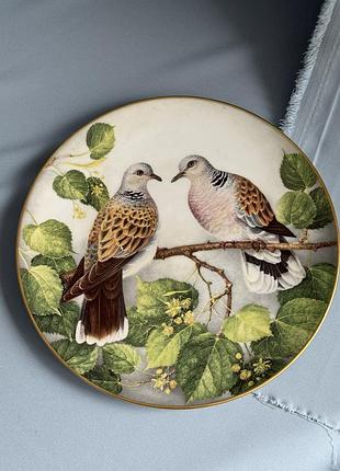 🕊️ колекційна декоративна тарілка franklin porcelain “turtle dove” вінтаж, limoges, франція