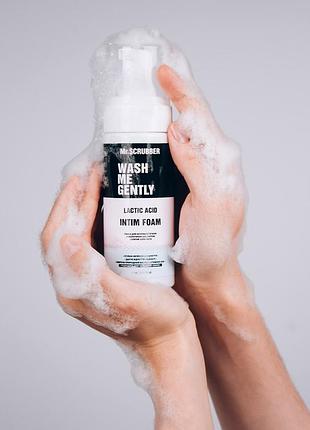 Пенка для интимной гигиены с молочной кислотой и соком алоэ вера wash me gently mr.scrubber (22602)
