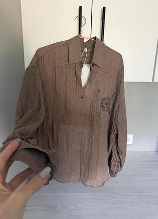 Сорочка марльовка в стилі chrome hearts