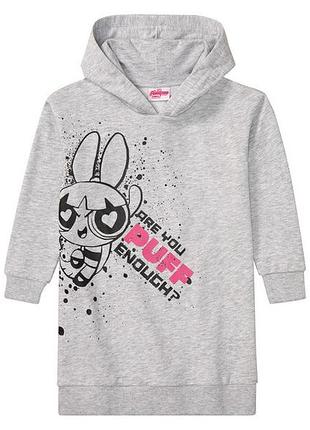 Платье двунитка для девочки disney the powerpuff girls 442010 134-140 см (8-10 years) серый