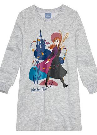 Платье двунитка для девочки disney frozen 382063_363738 134-140 см (8-10 years) серый