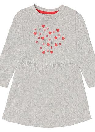 Сукня трикотажне з гумкою на талії для дівчинки lupilu lidl 370789 098-104 см (2-4 years) сірий