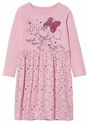 Платье хлопковая з принтом для девочки disney minnie mouse 458115 098-104 см (2-4 years) розовый