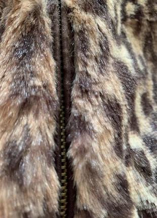 Модний тигристый кожушок.автоледі тедді шуба шубка укорочена3 фото