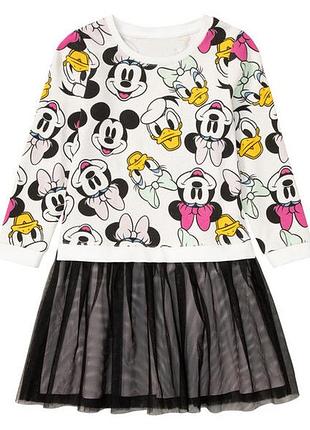 Платье с фатиновой юбкой для девочки disney minnie mouse 434448 110-116 см (4-6 years) белый