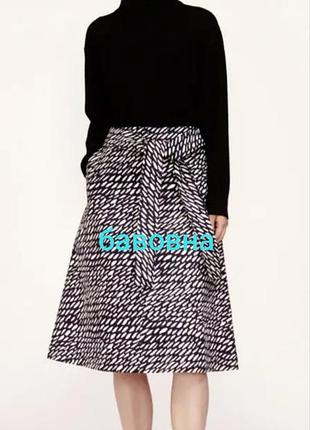 Marimekko міді спідниця трапеція з кишенями бавовна
