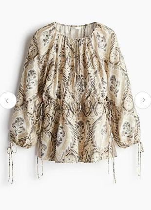 Сорочка оверсайз з зав'язками h&m p m