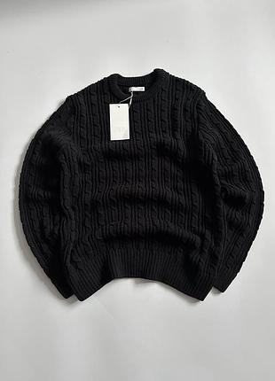 Чоловічий светр zara old money зара sweater кофта плетений олд мані худі